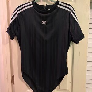 Adidas Black and White Athletic Bodysuit
